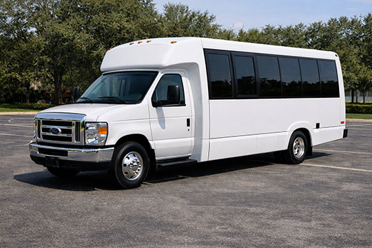 18-passenger minibus available for charter in Fullerton, CA